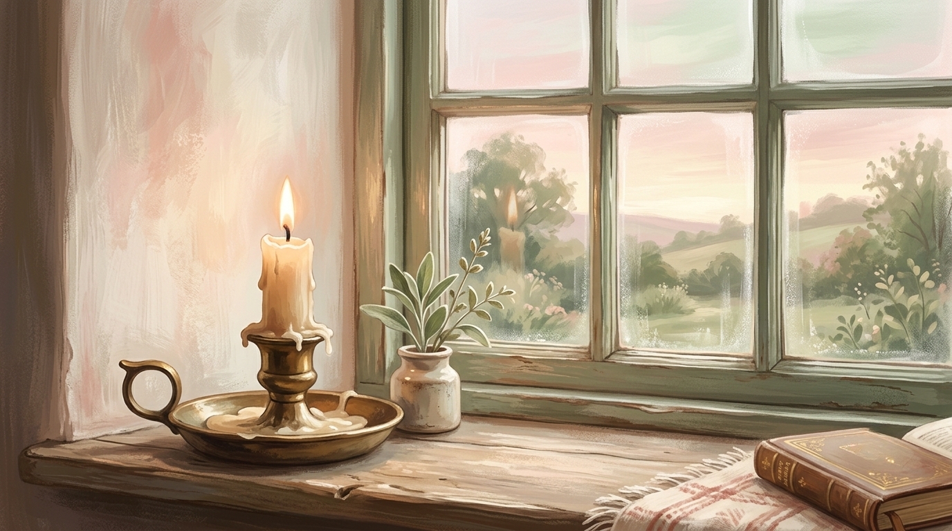 An everlasting priesthood — a single candle still burning near dawn after a long night's vigil