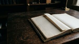 An open ledger with a strip of lines lifted away, picturing the Michigan sex offender registry after 20,000 names were removed